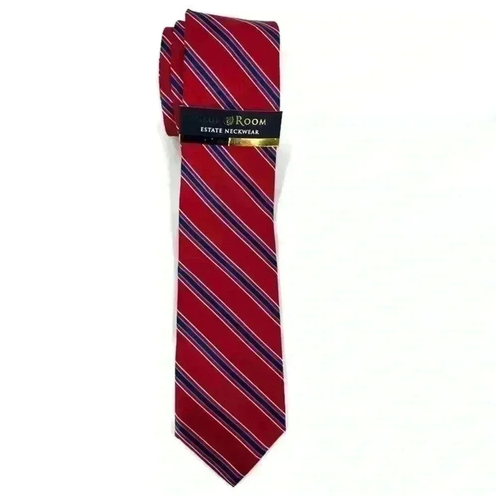 Club Room Red/Blue Stripe Silk‎ Tie